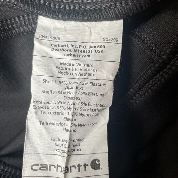 Carhartt Black Force Fitted Lightweight Utility Leggings Size XS EUC - Picture 11 of 16